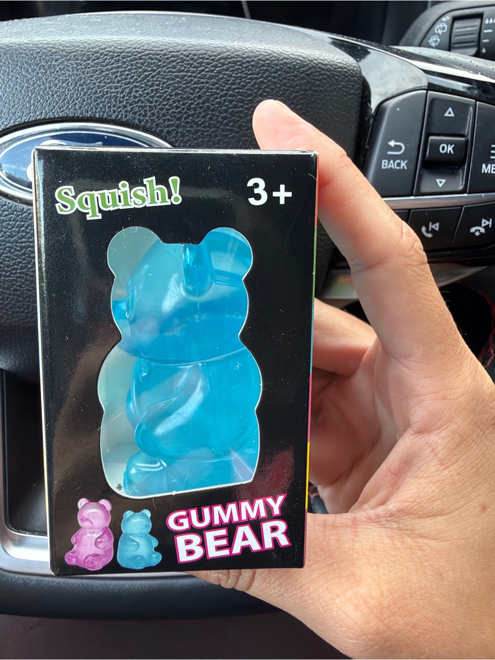 Blue Gummy Bear Squishy Sensory Fidget Squeeze Toy New